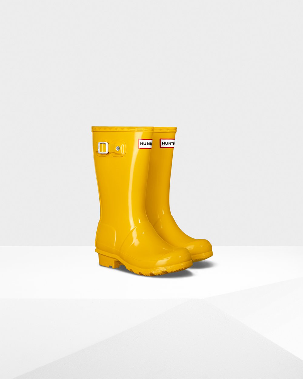 Bottes de Pluie Hunter Original Grands Gloss Enfant Jaune AJNZGBT-39